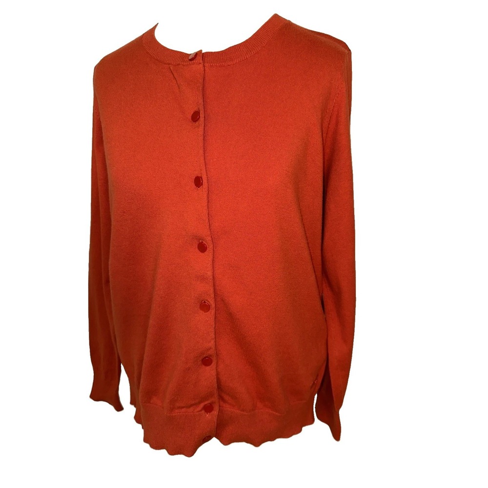 Talbots Crewneck Cardigan Sweater Cotton Blend Women's Size Lp